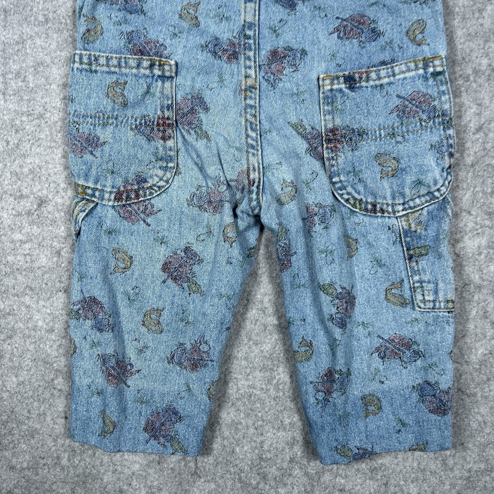 Vintage Lee Authentic Denim Overalls Baby Size 18M fish Pattern 80s RARE Pattern - Picture 13 of 16
